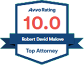 Logo Recognizing The Law Offices of Robert David Malove's affiliation with AVVO Top Contributor Domestic Violence 2014