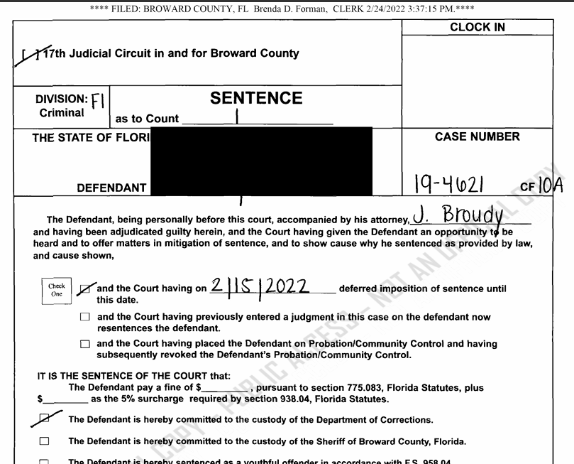 Original Sentence of 15 Years on Each Count – Assisted by Attorney at Another Law Firm