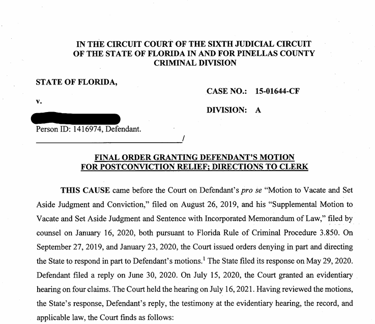 DUI Manslaughter Conviction Vacated After Trial Counsel Deemed Ineffective
