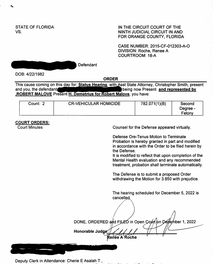 Court Orders for Client Who Struck a Bicyclist
