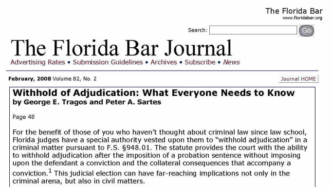 Withhold of Adjudication: What Everyone Needs to Know
